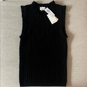 Aritzia Wilfred Black Textured Top